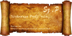 Szobonya Peónia névjegykártya